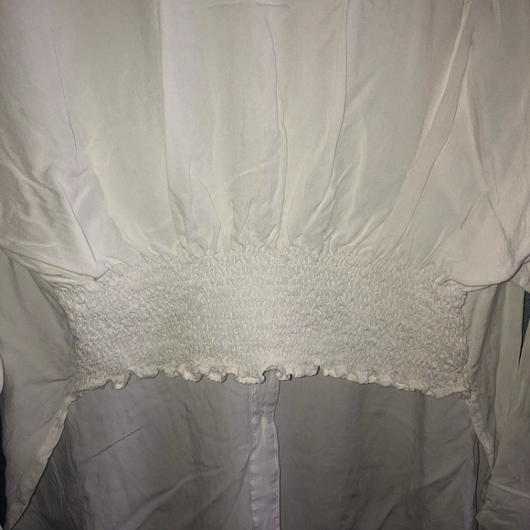Bishop + Young -L- Crisp White Shirt elastic back- full sleeve- new or like new - Picture 6 of 14